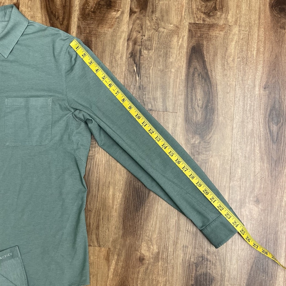 Lululemon Commission Long Sleeve Enzyme Green Wash Button Shirt Mens Sz M - Picture 7 of 7